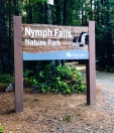 Nymph Falls park entrance near the end of Forbidden Plateau Road